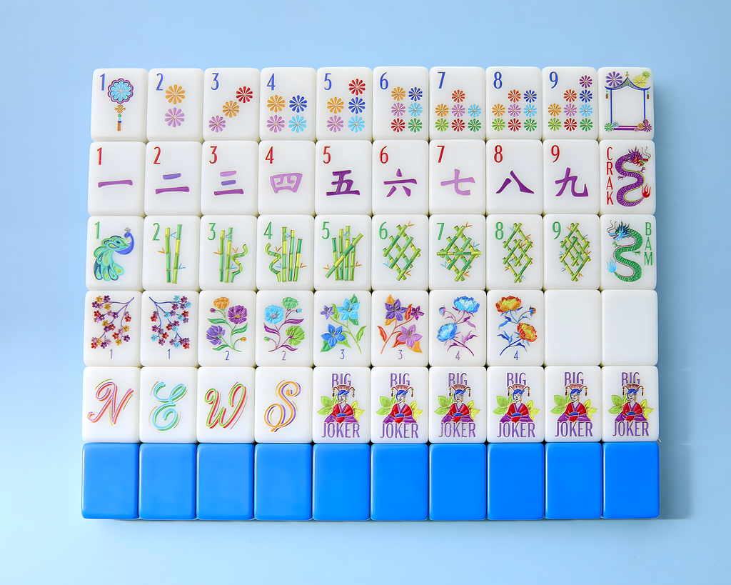 Mahjong Tile Set Blue