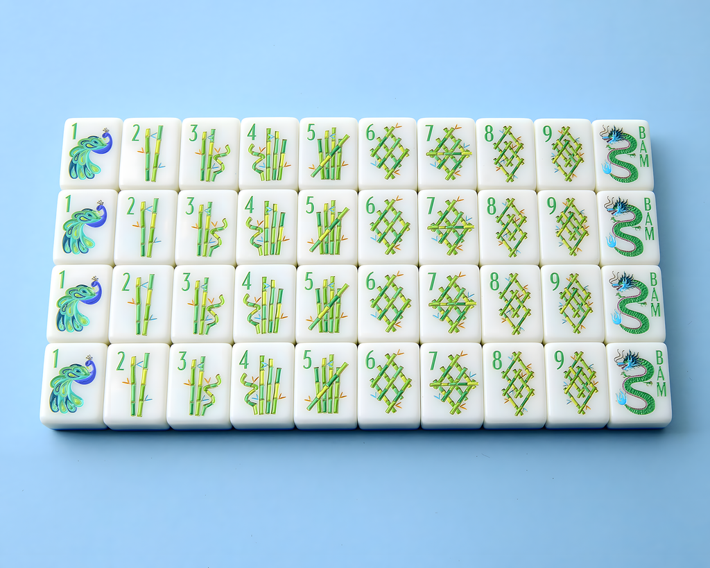 Mahjong Tile Set Blue