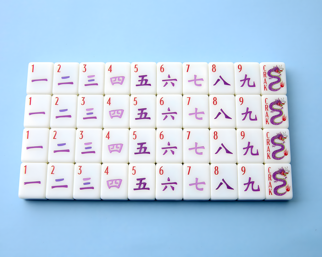 Mahjong Tile Set Blue