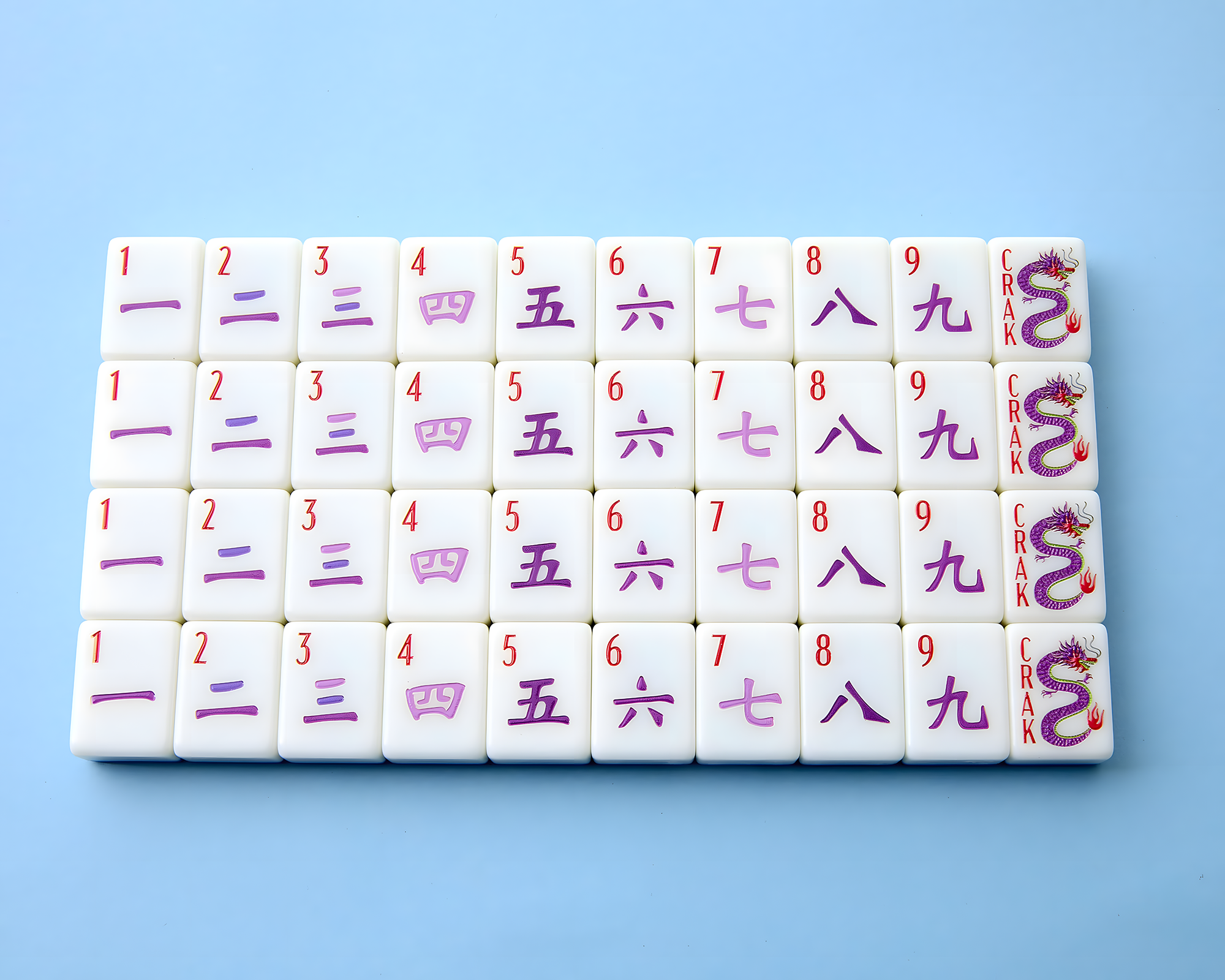 Mahjong Tile Set Blue