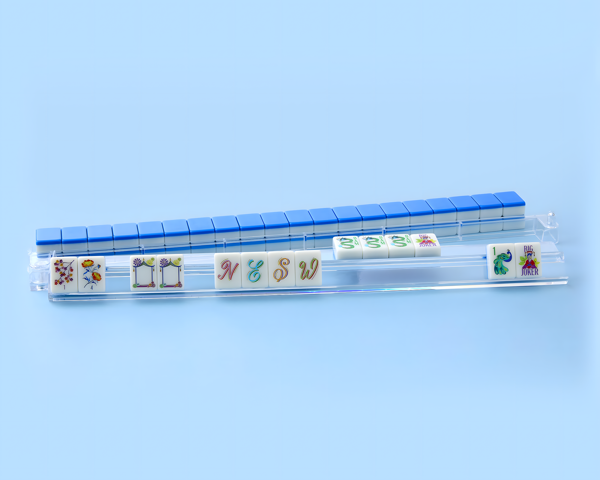 Mahjong Tile Set Blue