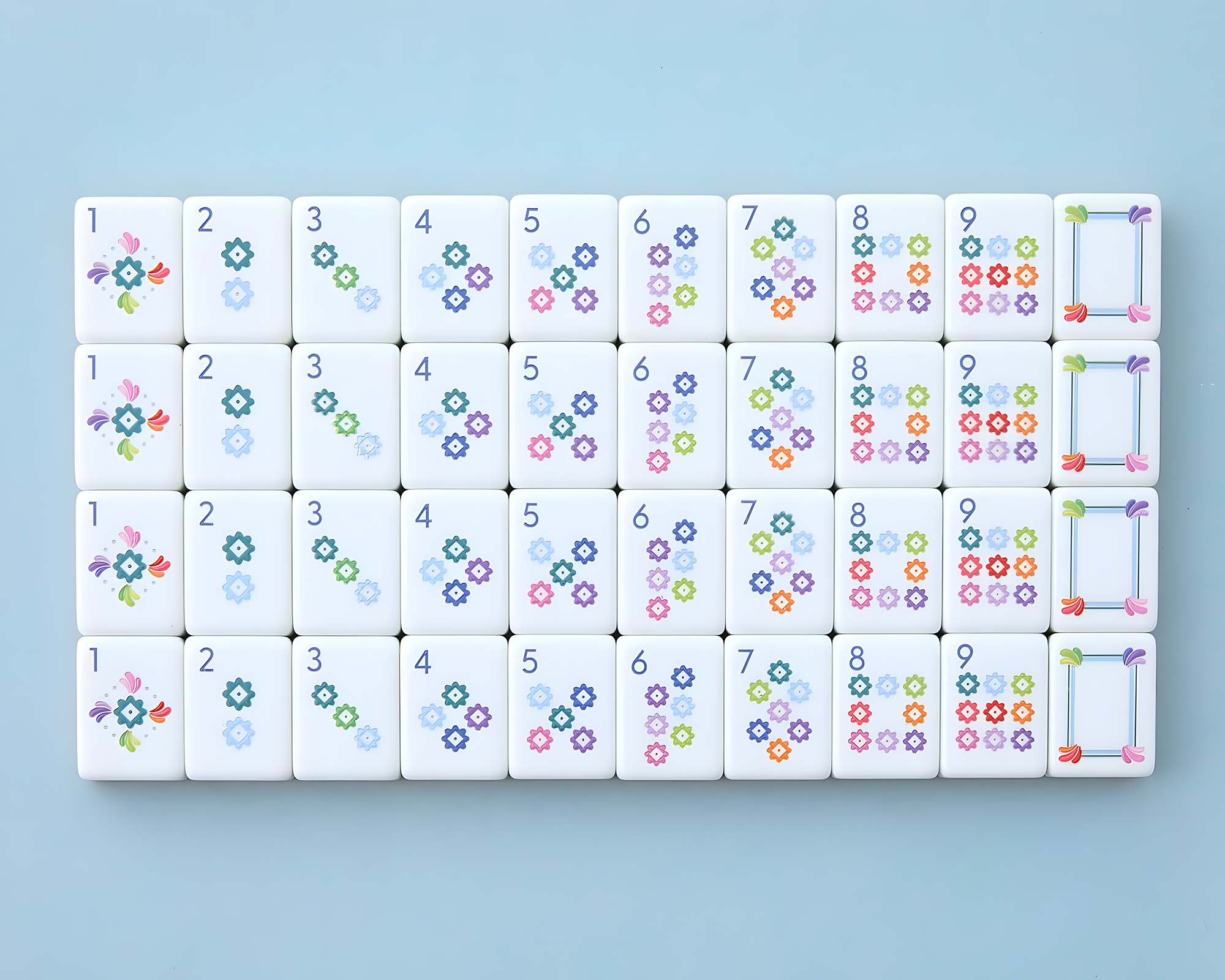 Mahjong Tile Set Orange