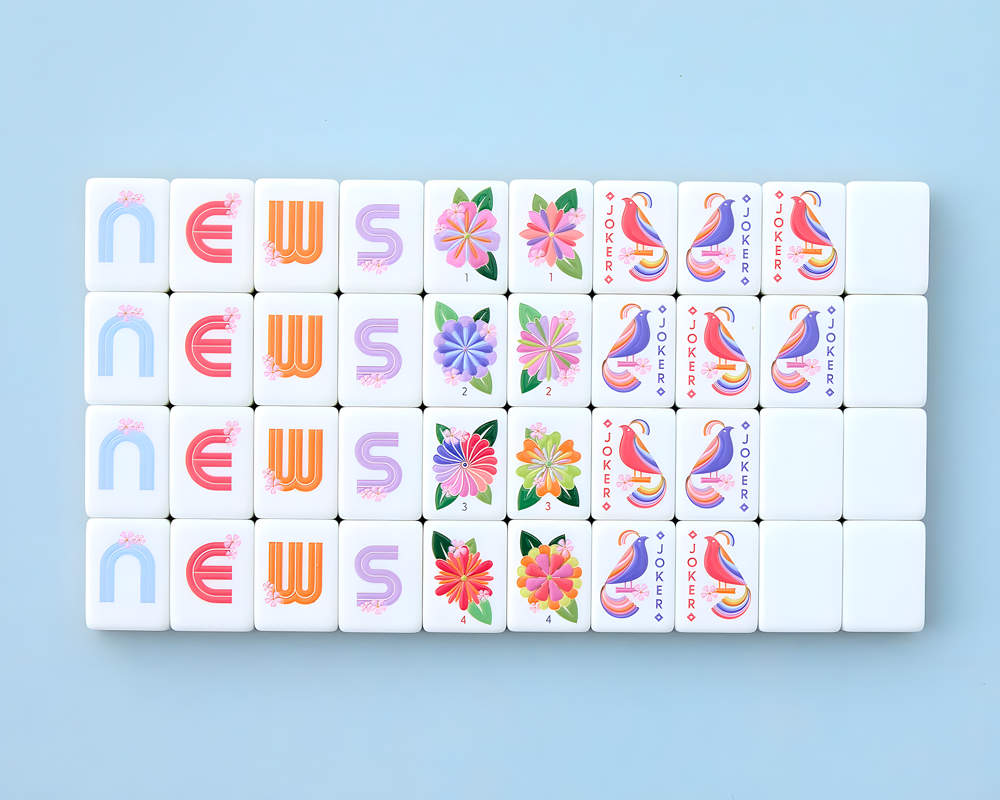 Mahjong Tile Set Orange