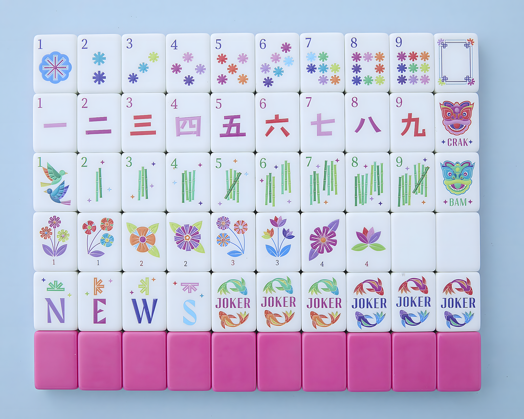Mahjong Tile Set Pink