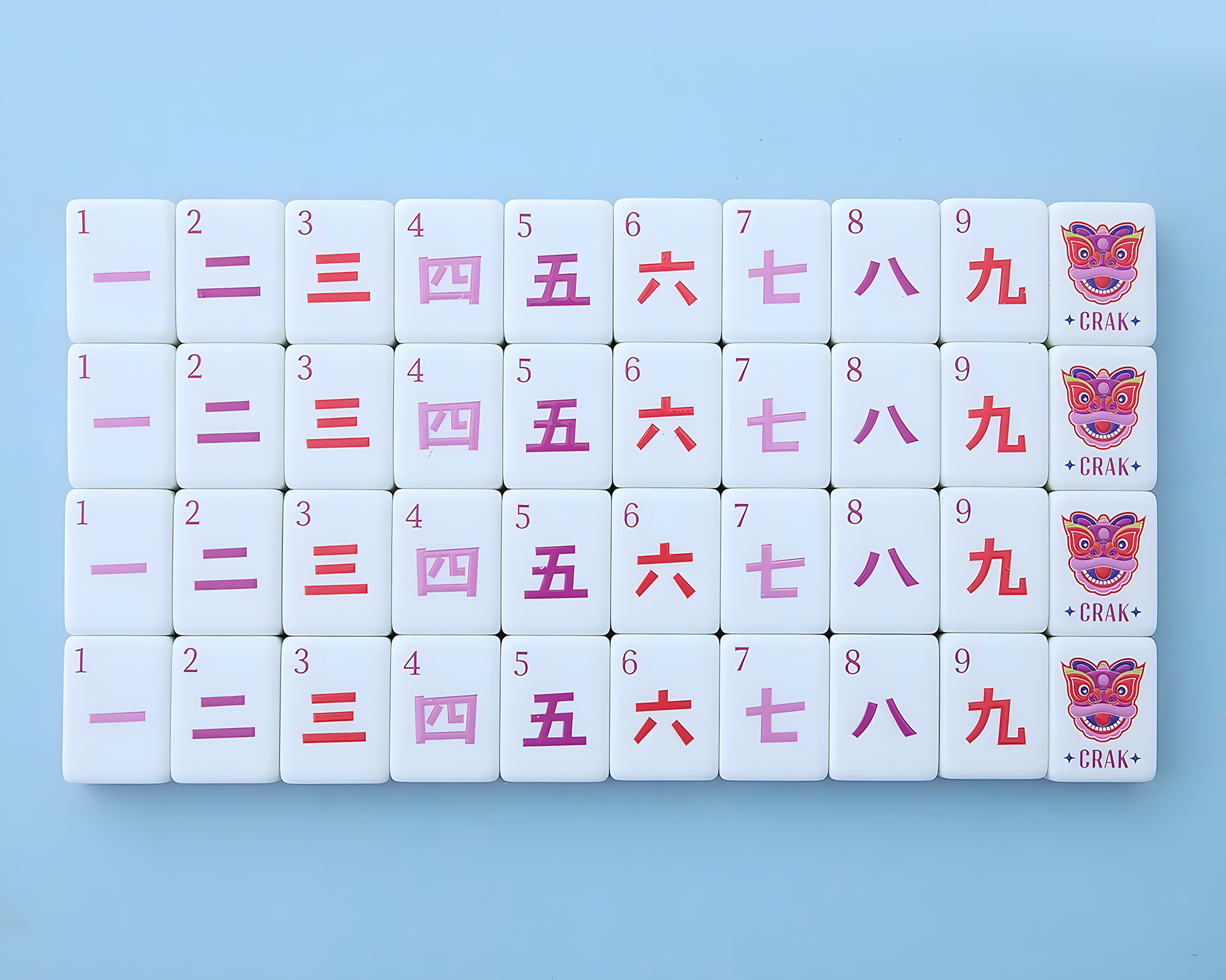 Mahjong Tile Set Pink