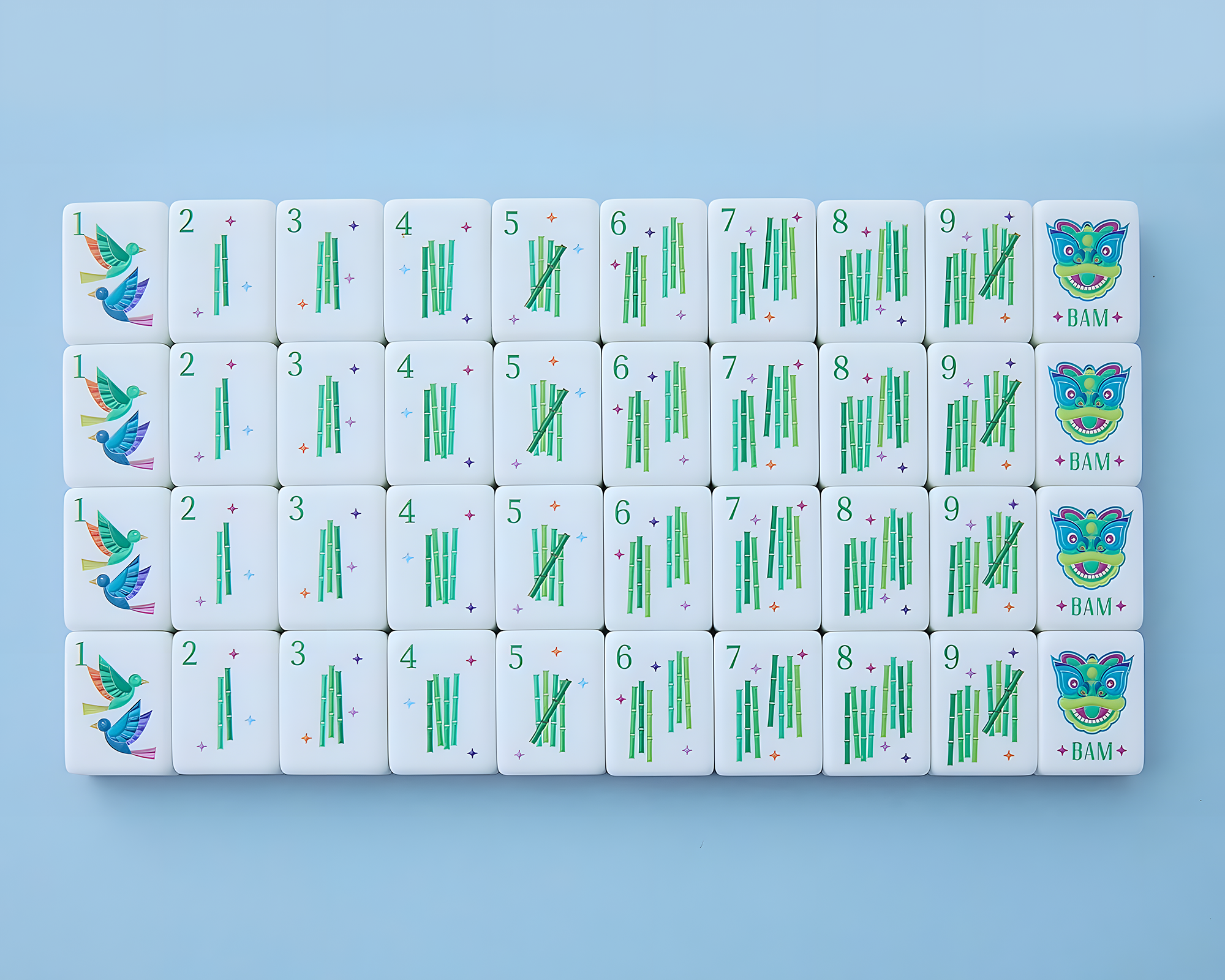 Mahjong Tile Set Pink